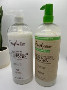 Shea Moisture Boosting Shampoo & Conditioner Natural Infusion 34 Fl Oz Each -NOB - Picture 1 of 1