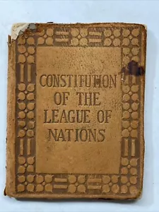 Kleine Lederbibliothek KONSTITUTION DES Völkerbundes Echtleder - Bild 1 von 13