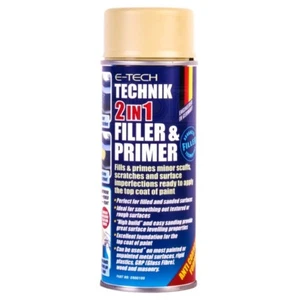 E-Tech 2In1 Filler & Primer Car Body Alloy Wheel Repair Paint Undercoat 400ml - Picture 1 of 3
