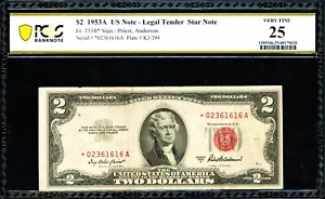 Star Note- 1953A-2 Dollar Legal Tender Star Note Priest / Anderson PCGS Banknote - Picture 1 of 2