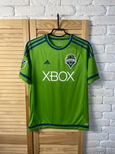 SEATTLE SOUNDERS JERSEY HOME FOOTBALL SOCCER SHIRT 2015 - 2017 ADIDAS YOUNG XL - Picture 1 of 13
