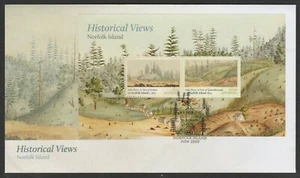 NORFOLK Island - 2022 HISTORICAL VIEWS Minisheet V F Used on FDC - Scenery ART - Picture 1 of 1