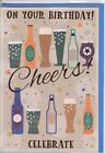 Beers Cheers! Birthday Card male man for him Simon Elvin 1ST CLASS POST