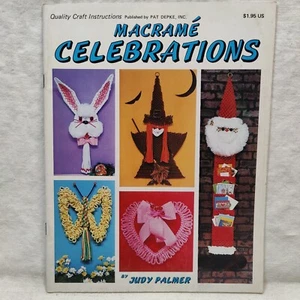 1978 Vtg MACRAME HOLIDAY CELEBRATIONS Quality Craft Instructions Book Pat Depke - Picture 1 of 24