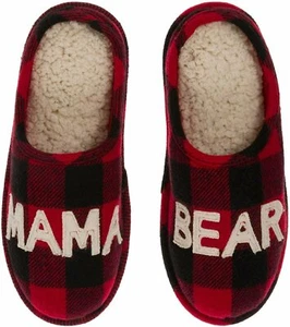 Dearfoams Women's Mama Bear Plaid Clog Slipper XL - Picture 1 of 5