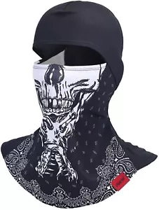 Tactical Skeleton Ghost Skull CS Face Mask Hood Biker Halloween Props Balaclava - Picture 1 of 33