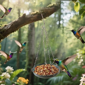 Vogelfutterschale außen Vogeltränke hängend Vogelfutterspender verstellbar - Bild 1 von 16
