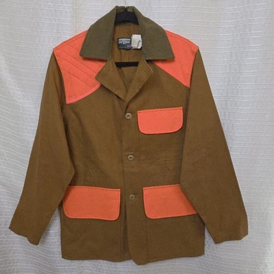 VTG SafTbak Sportsman Jacket Brown Orange Duck Canvas Men's S US Made - Image 1 of 4