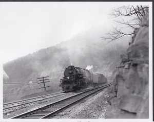Baltimore & Ohio RR Dampflok Foto Baldwin EM-2 2-8-8-4 #7628 Güterzug - Bild 1 von 1