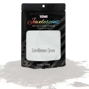 Interference Green Mica Pearl Powder 3.5oz Cosmetic Grade Soap Slime Makeup Art - Picture 1 of 5