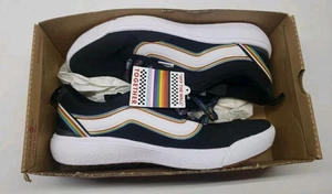 Vans Pride UltraRange EXO Black Skate Shoes Rainbow Mens 9.5 UltraCush Womens 11 - Picture 1 of 7