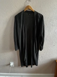 Eileen Fisher Strickjacke Damen groß vorne offen Bio Leinen lang Staubwedel Pullover - Bild 1 von 6