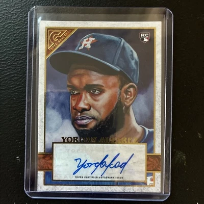 2020 Topps Gallery Yordan Alvarez Rookie Auto Orange 10/25 RC Astros - Image 1 of 4