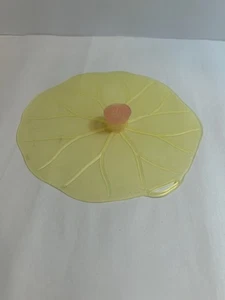 Charles Viacin Silikon Lilie Pad Deckel Abdeckung Gelb/Rosa Mittelgroß - Bild 1 von 6