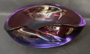 Murano ~ Alfredo Barbini Kunstglas ~ Amethyst / lila Schale - Bild 1 von 6