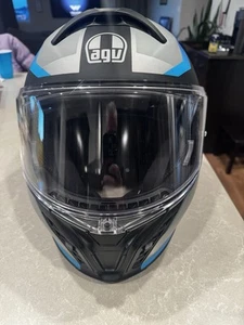 AGV Tour Modular Frequency Motorcycle Helmet Medium Gray/Blue - Picture 1 of 6