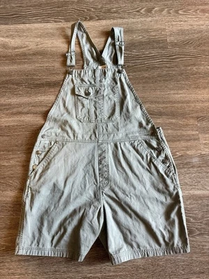 Vintage Y2K Cherokee Overalls Shorts 100% Cotton Womens Size L | Green Overalls - Image 1 of 4