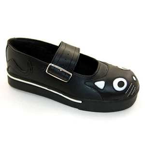 T.U.K. A6467L TUK Kitty Mary Jane Black Vegan Leather Shoes - Picture 1 of 3