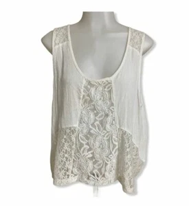 AMBIANCE Women Sleeveless Burnout Floral Blouse Shirt Size L - Picture 1 of 7