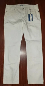 Pantalone jeans bianco donna gamba dritta uomo Simple Vera Wing nuovo con etichette taglia 12/14 - Foto 1 di 8
