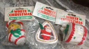 NOS Vintage Trim A Tree Bianco Decorazioni Natalizie Babbo Natale Tamburo Biondo Tazza da Tè - Foto 1 di 8