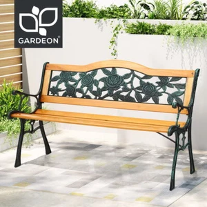 Gardeon Outdoor Garden Bench Seat 126cm Wooden 3 Seater Patio Furniture - Picture 1 of 8