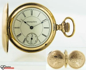 Vintage Hampden 1894 grade 200 Model 3 Size Full Hunter Pocket Watch - Picture 1 of 9