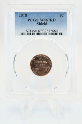 2018-P PCGS MS67RD Lincoln Cent Business Strike 1C - Image 1 of 2