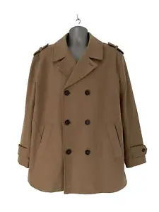 JEFF BANKS CAMEL COLOURED DOUBLE BREASTED COAT SIZE XXL CHEST 48 - 51 INCH - Picture 1 of 8