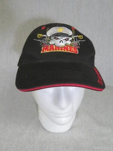 US Marines Cap ML Caps Hook & Loop Adjustable Black - Picture 1 of 8