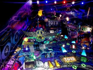 AEROSMITH PINBALL PRO/LE JOE PERRY DRAW THE LINE GUITAR MOD - Picture 1 of 12