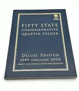 FIFTY STATE COMMEMORATIVE QUARTERS 1999-2008 DELUXE EDITION COMPLETE + SOME '09 - Picture 1 of 9