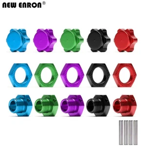 Aluminum 17mm Wheel Rim Hex Hub Mount Nut Cover For 1/8 RC HSP HPI Traxxas Axial - Picture 1 of 58