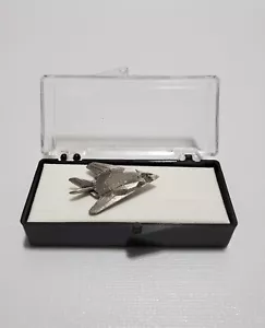 Pewter Tie Pin, Stealth Plane, In Original Box, Excellent Condition, Great Gift! - Picture 1 of 6
