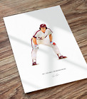 Pete Rose Philadelphia Phillies Illustrated Print Poster Art Baseball