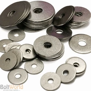 75 ASSORTED PIECE, A2 STAINLESS STEEL PENNY REPAIR WASHERS M4 M5 M6 M8 M10 KIT - Picture 1 of 1
