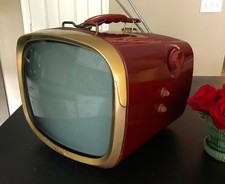 Vintage 1957 RCA Portable Television - Working - Beautiful Condition!!!