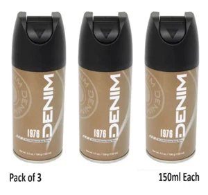 3 X DENIM Deo 1976 Body Spray 150ml Deodorant Spray For Men - Picture 1 of 2