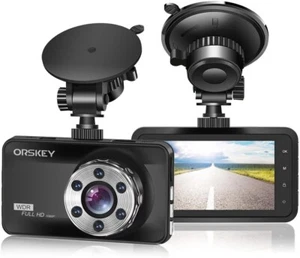 ORSKEY Dash Cam 1080P Full HD Weitwinkelkamera Nachtsicht Bewegungserkennung - Bild 1 von 8