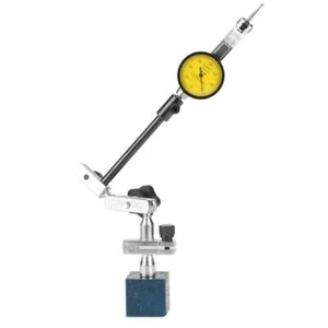 Magnetic Base Stand Holder Adjustable W/ Yellow Face Dial Test Indicator Gauge - Picture 1 of 10