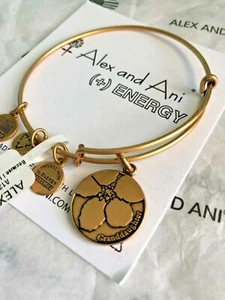 Brazalete Dije Alex and Ani Because I Love You NIDDAUGHTER Tono Dorado - Imagen 1 de 5