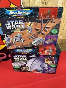1994 Vintage Star Wars Micro Machines Death Star And Endor Action Figures Rare - Picture 1 of 2