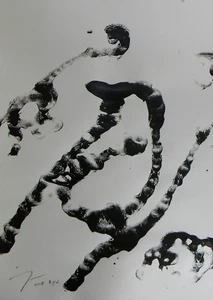 JOSE TRUJILLO Monotype Print ORIGINAL Abstract Artwork EXPRESSIONISM 2 OF 2 COA - Picture 1 of 7