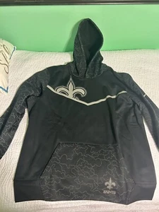 New Orleans Saints Black Gray Nike Hoodie Sweatshirt XL New With Tags Therma-Fit - Picture 1 of 9