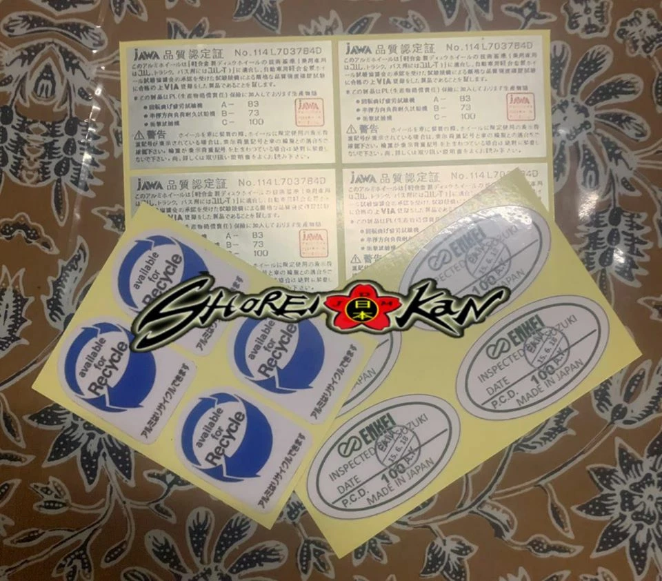 Decals Enkei Rim Sticker Spec Rp01, Rp02, Rpf1 or Other All Size - Image 1 of 1