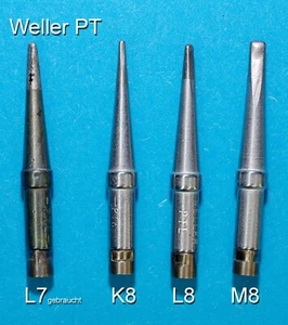 Weller 4 PT - Lötspitzen-Sortiment, PT - L7-gebraucht , K8, L8, M8-neu - Bild 1 von 9