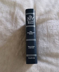 NIV Study Bible Bounded Leather - Zondervan 10th Anniversary Ed. 1995 - Picture 1 of 6