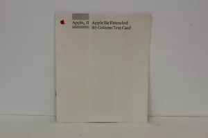 APPLE II APPLE IIE EXTENDED 80-COLUMN TEXT CARD MANUAL/BOOKLET 030-1244-B - Picture 1 of 7