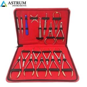 Dental Orthodontics Pliers Set 18pcs Orthodontic Forceps Distal End Cutter Plier - Picture 1 of 5