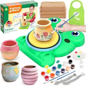 Pottery Wheel Kids Complete Pottery Painting Kit Arts Crafts Ages 8-12 3 Dry - Picture 1 of 6